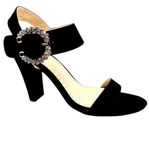 ADRIENNE VITTADINI Geno Embellished Sandals, Color Black, Size 7.5, NWOT - Picture 1 of 12